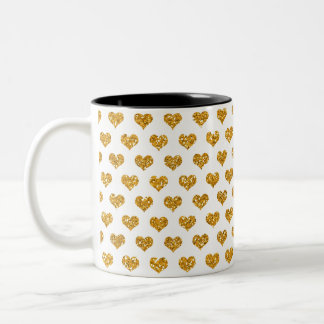 Golden Heart Two-Tone Coffee Mug