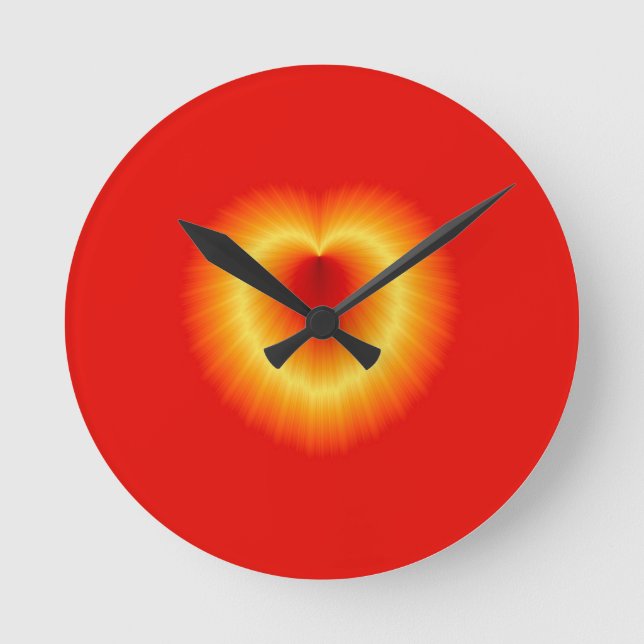Golden Heart Wall Clock (Front)