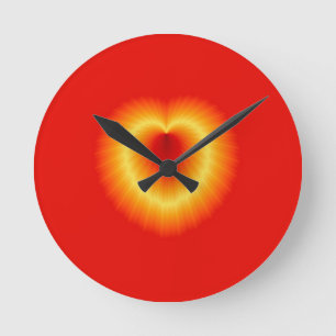 Golden Heart Wall Clock
