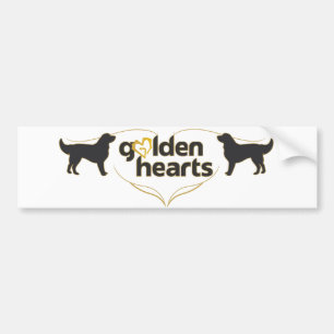 Golden Hearts Bumper Sticker