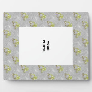Golden Hearts on Silver Glitters Plaque