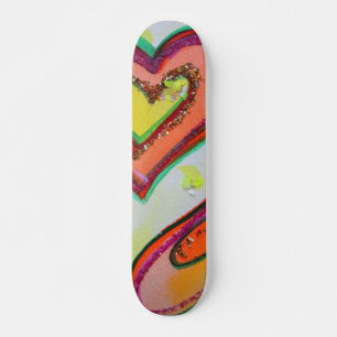 Golden Hearts Skateboard