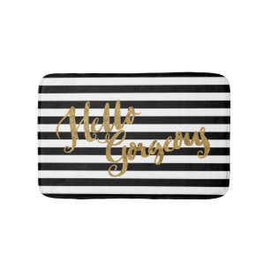 Golden Hello Gorgeous Stripes Bath Mat