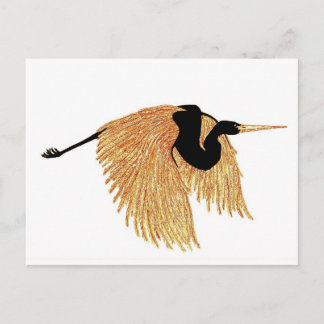 Golden Heron Postcard