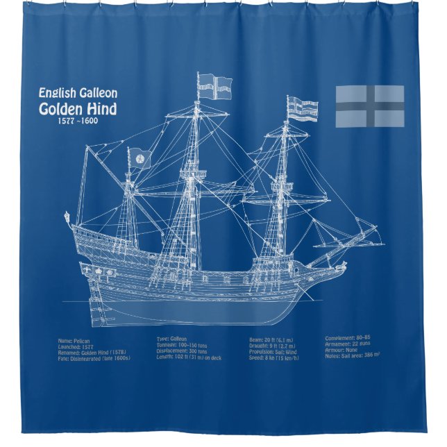 Golden Hind - Ship Blueprint Plans ABD (Front)