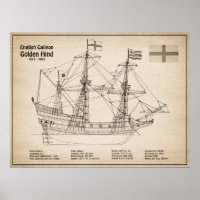 Golden Hind - Ship Blueprint Plans SD