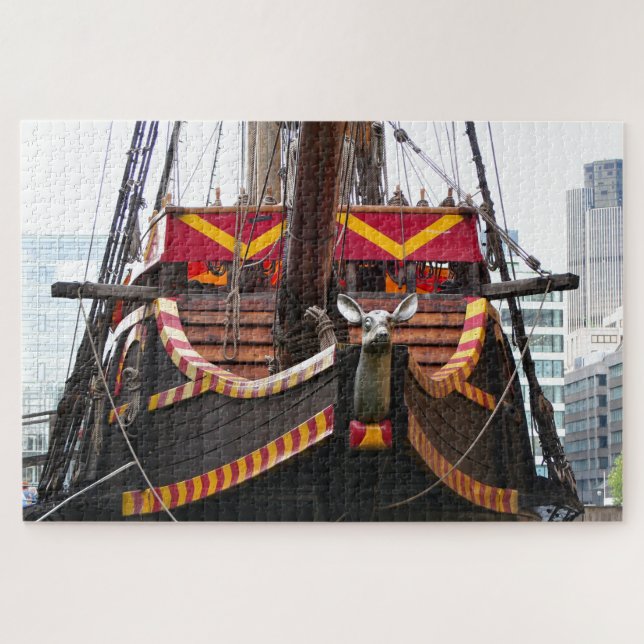 Golden Hind ship replica, London, England Jigsaw Puzzle (Horizontal)