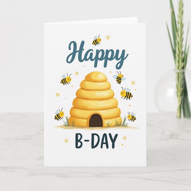 Golden Hive Birthday Card (Front)