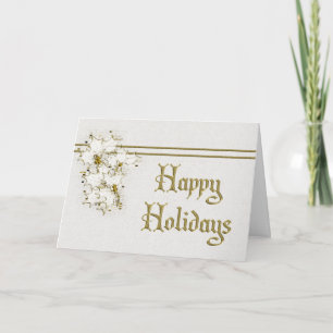 Golden Holidays Holiday Card