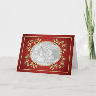 Golden Holly Photo Card