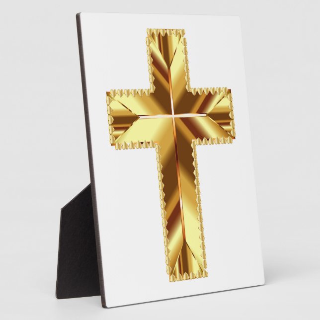 GOLDEN HOLY CROSS PLAQUE (Side)