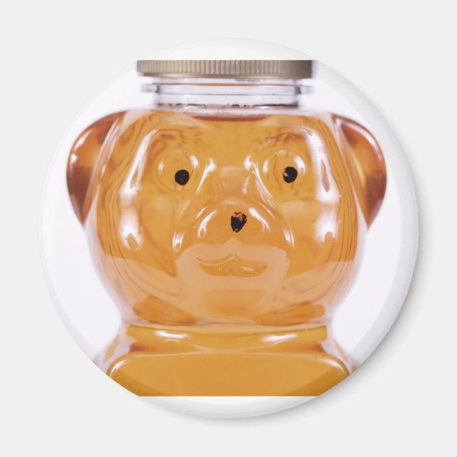 Golden Honey Bear Face View Magnet (Front)