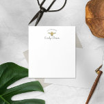 Golden Honey Bee Personalized Notepad<br><div class="desc">My notepads make great for gifts for friends,  family and even yourself. Personalize with a name for a unique gift. This pad features a honey bee  perfect for any occasion.</div>