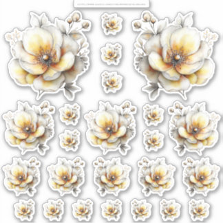 Golden Honey Fairy World – 2b - 24 Flowers Sheet