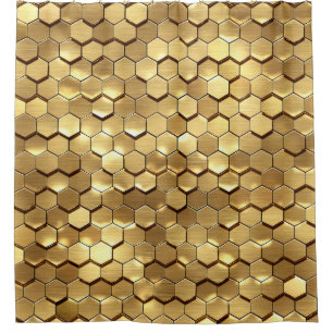 Golden Honeycomb 3D Render Texture