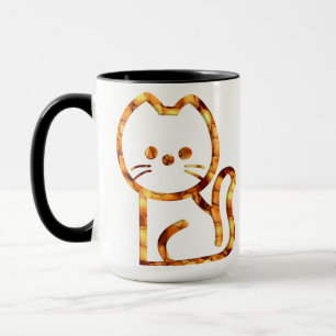Golden Honeycomb Cat tshirt Mug