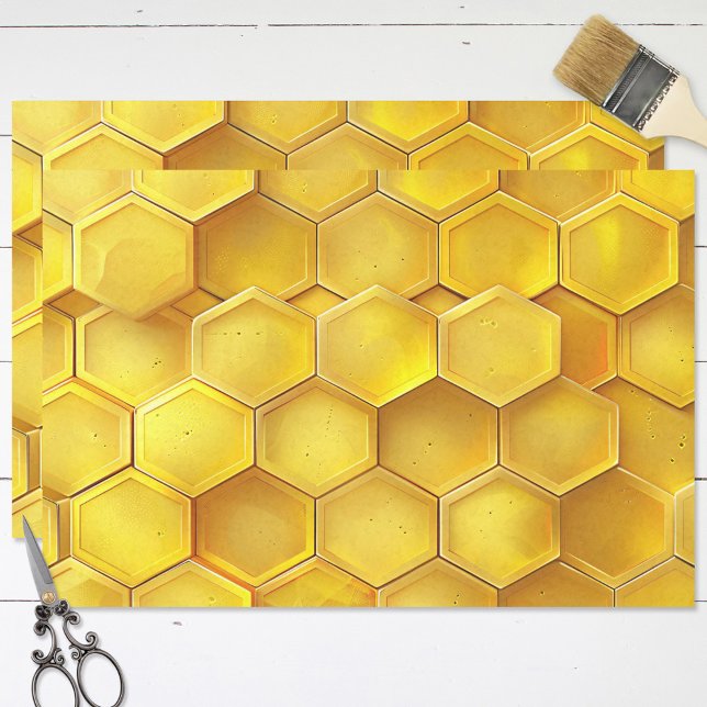 Golden Honeycomb Decoupage Tissue Paper (Creator Uploaded)