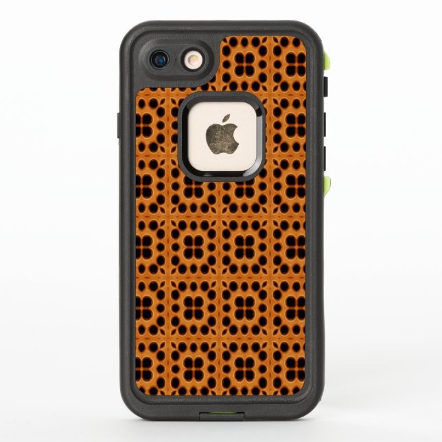 Golden Honeycomb Pattern LifeProof iPhone Case (Back)