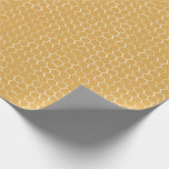 Golden Honeycomb Pattern Wrapping Paper<br><div class="desc">Organic,  transparent brush strokes in a white honeycomb pattern,  on golden yellow. Choose your own background colour. Available in a wide variety of products!</div>