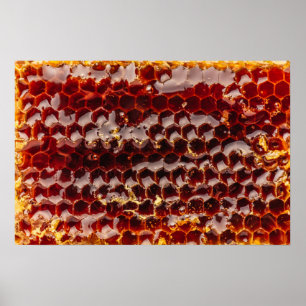 Golden honeycomb poster