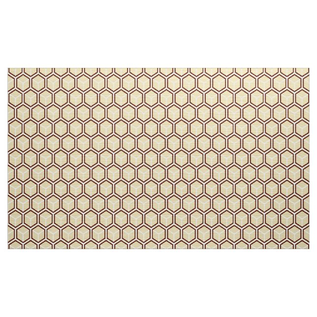 Golden Honeycomb Print Fabric (Yard)