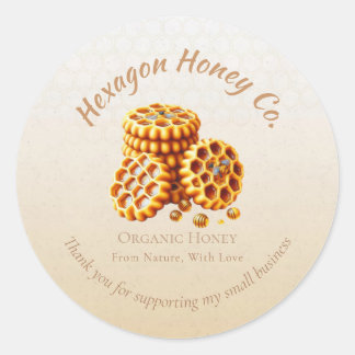 Golden Honeycombs Classic Round Sticker