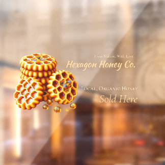 Golden Honeycombs Window Cling