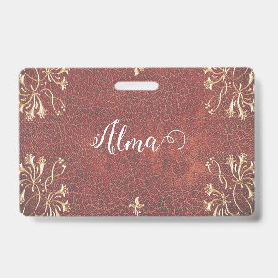Golden honeysuckles -personalized Badge