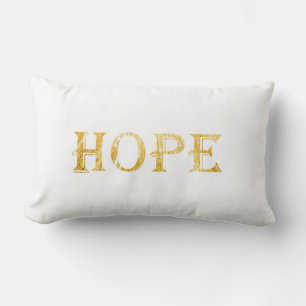 Golden Hope Text Lumbar Coussin 33 cm x 53 cm