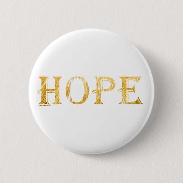 Golden Hope Text  Round Badge 2 Inch Round Button (Front)