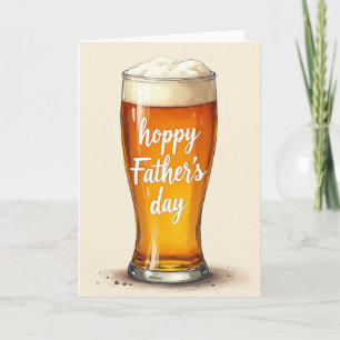 Golden Hoppy Fathers Day Toast Card