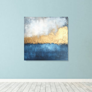 Golden Horizon - Abstract Canvas Art