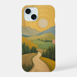 Golden Horizon Trail iPhone 15 Case