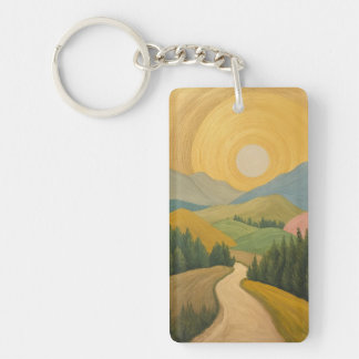 Golden Horizon Trail Keychain