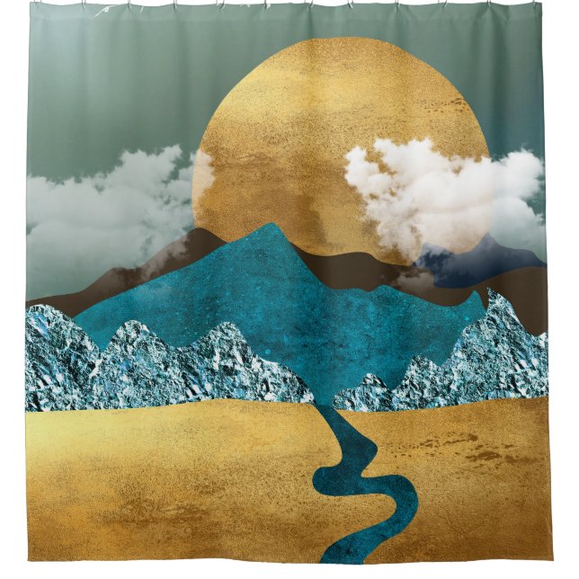 Golden Horizon with Blue Mountains (Front)