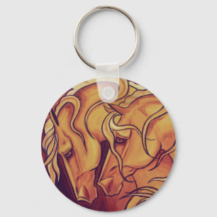 Golden Horses Keychain
