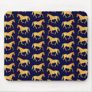 Golden Horses Mouse Pad