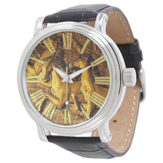 Golden Horses Watch (Angled)