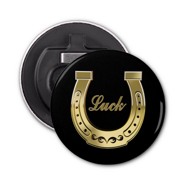 Golden horseshoe bottle opener (Front)