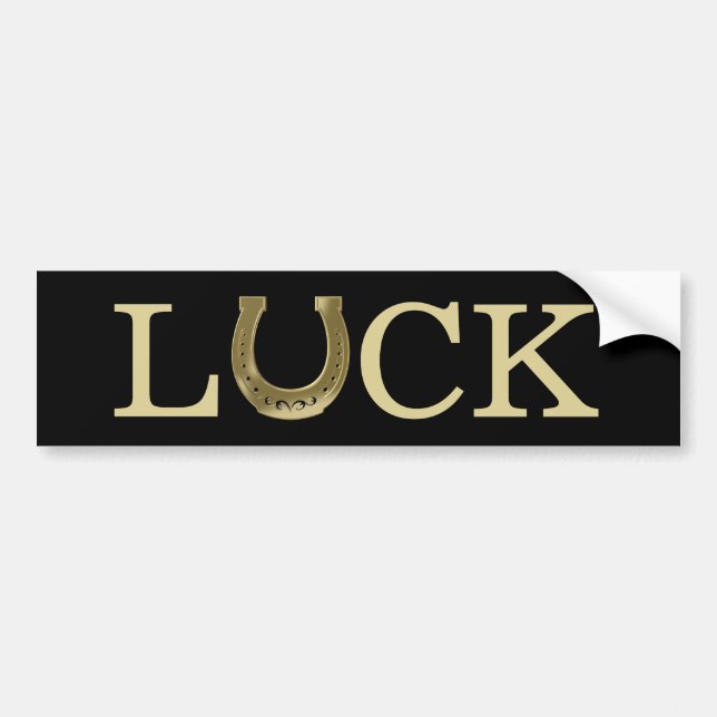 Golden horseshoe bumper sticker (Front)