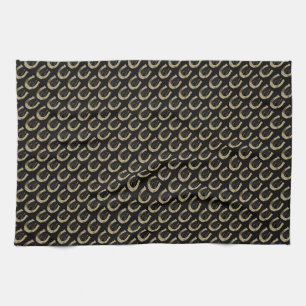 Golden horseshoe kitchen towel