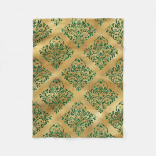 Golden Horseshoe Lucky Charm Green St Patricks Day Fleece Blanket