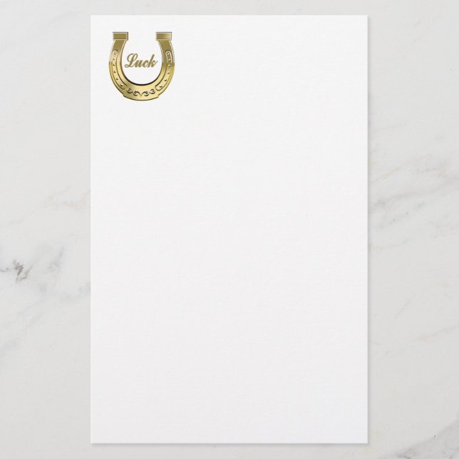 Golden horseshoe stationery (Front)