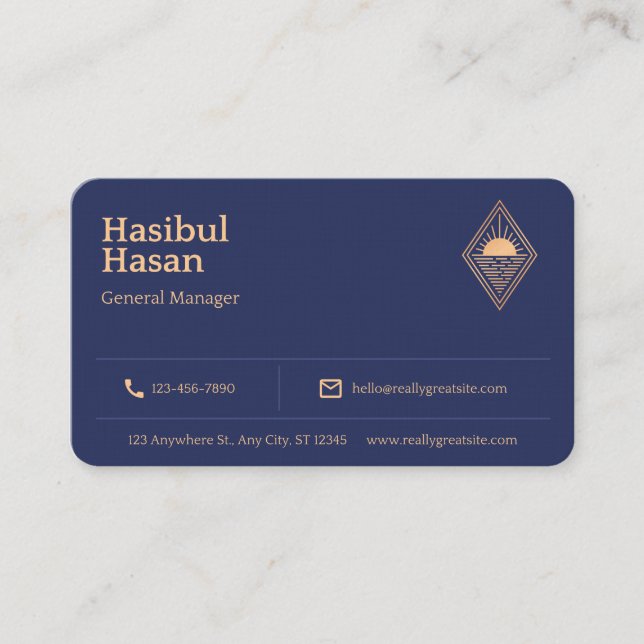 Golden Hotel Professional Manager Carte de visite (Devant)