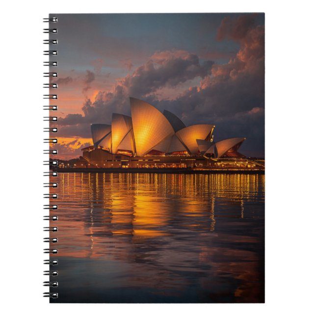 Golden Hour at Sydney Opera House Notebook (Front)