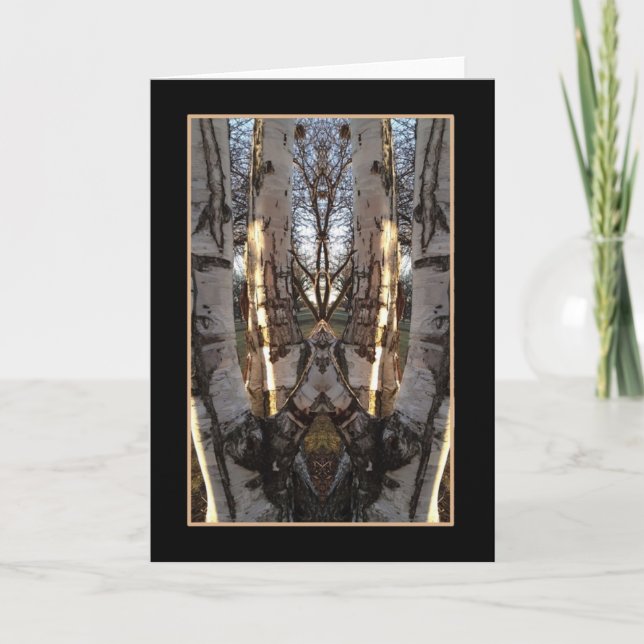 Golden Hour Birch Tree Card (Front)