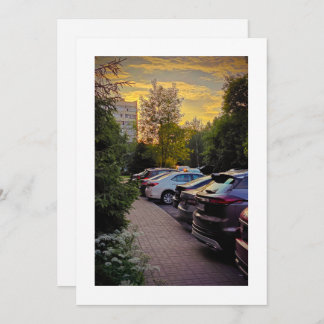 Golden Hour Flat Announcement Card – Customizable