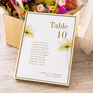 Golden Hour Grace Wedding Guest Names Table Number