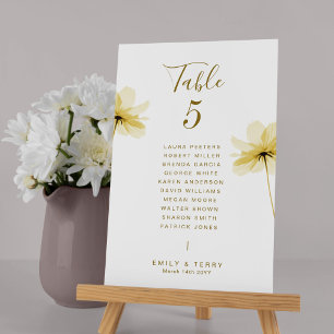 Golden Hour Grace Wedding Guest Names Table Number
