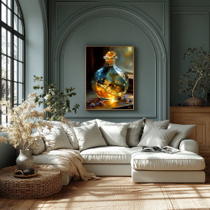 Golden Hour in a Bottle – Enchanted Sunset Perfume Canvas Print